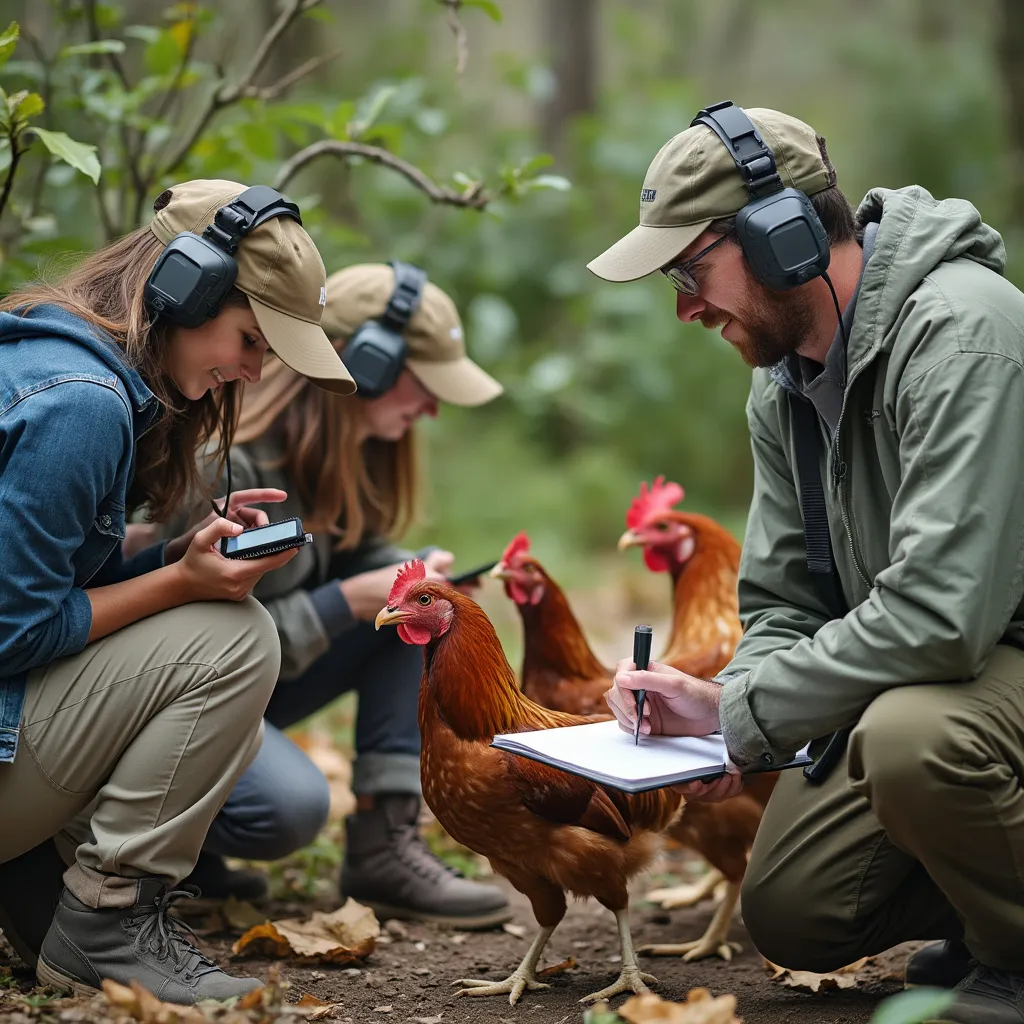 Research team in field